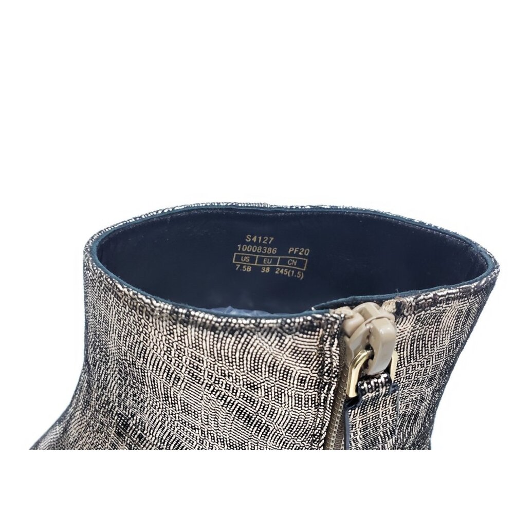 Stuart Weitzman S4127 Metallic Ankle Boots Bootie… - image 6